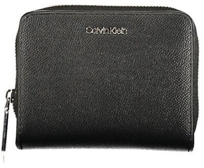 Calvin Klein Zip Around Portemonnee Compact Ontwerp Zwart