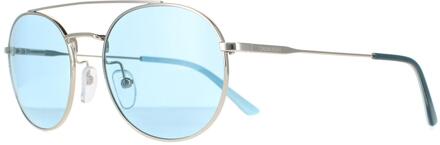 Calvin Klein zonnebril CK18116S 046 Nikkel vast lichtblauw Zilver - One Size