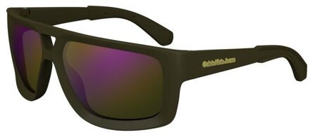 Calvin Klein Zonnebril Olive Spiegellenzen Donkergroen