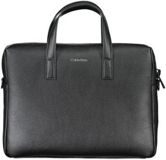 Calvin Klein Zwarte Aktetas met Laptoptas Calvin Klein , Black , Heren - ONE Size