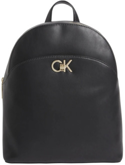 Calvin Klein Zwarte Domed Rugzak voor Vrouwen Calvin Klein , Black , Dames - ONE Size