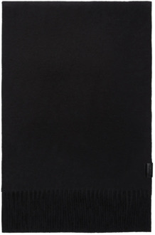 Calvin Klein Zwarte Geweven Sjaal Calvin Klein , Black , Heren - ONE Size