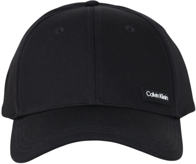 Calvin Klein Zwarte Katoenen Hoed met Klep Calvin Klein , Black , Heren - ONE Size