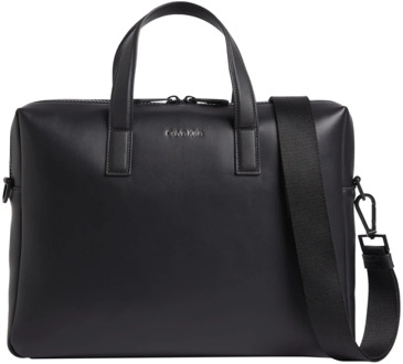 Calvin Klein Zwarte Laptoptas voor Heren Calvin Klein , Black , Heren - ONE Size