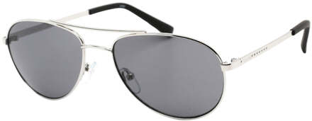 Calvin Klein zwarte lens zilveren zonnebril - One Size