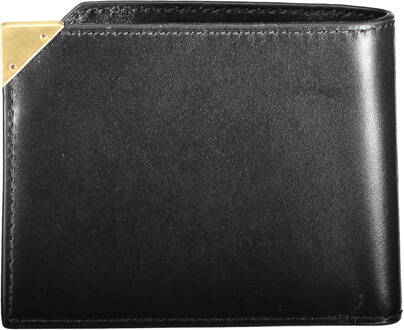 Calvin Klein Zwarte Leren Portemonnee voor Mannen - maat