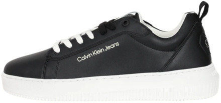 Calvin Klein Zwarte Leren Sneakers Calvin Klein , Black , Heren - 45 Eu,44 Eu,42 Eu,40 EU