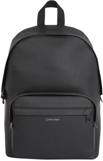 Calvin Klein Zwarte Must Campus Rugzak Calvin Klein , Black , Heren - ONE Size