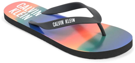 Calvin Klein Zwarte rubberen teenslippers Calvin Klein , Multicolor , Heren - 41 EU