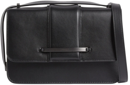Calvin Klein Zwarte schoudertas met bar hardware Calvin Klein , Black , Dames - ONE Size