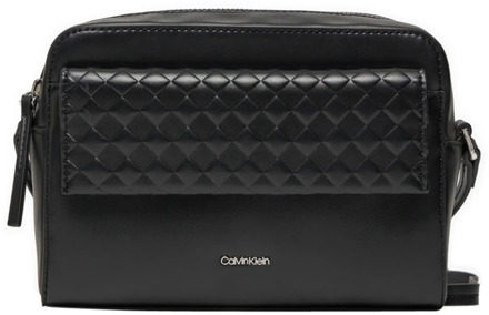 Calvin Klein Zwarte Schoudertas met Ritssluiting Calvin Klein , Black , Dames - ONE Size