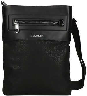 Calvin Klein Zwarte Schoudertas met Ritssluiting Calvin Klein , Black , Heren - ONE Size