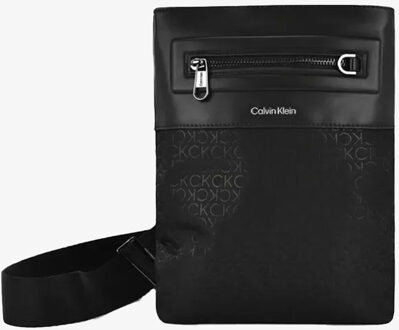 Calvin Klein Zwarte Schoudertas met Ritssluiting Calvin Klein , Black , Heren - ONE Size