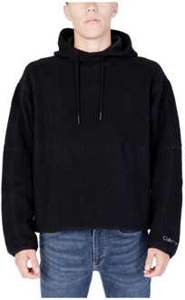 Calvin Klein Zwarte sportieve hoodie Calvin Klein , Black , Heren - XL