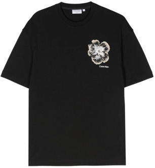 Calvin Klein Zwarte T-shirts en Polos Calvin Klein , Black , Heren - S
