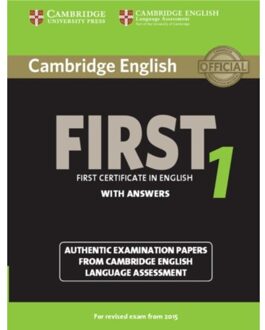 Cambridge English First 1 for Revised Exam from 2015 Student's Book with Answers