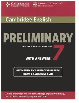 Cambridge English Preliminary 7: Offial Examination Paper from University of Cambridge ESOL student's book with answers