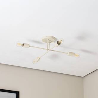 Cambridge plafondlamp, 4-lamps, zandkleurig, metaal