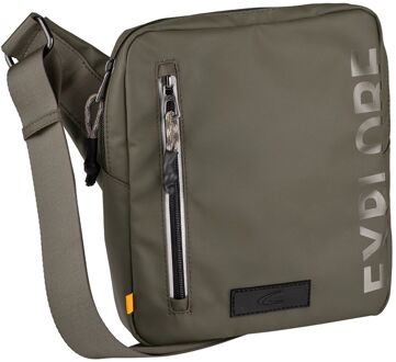 Camel Active Explore Cross Bag S khaki schoudertas heren Groen - H 24 x B 22 x D 6.5 cm