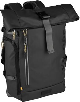 Camel Active Explore Rolltop laptop laptop rugzak L black Zwart - H 51 x B 36 x D 14 cm