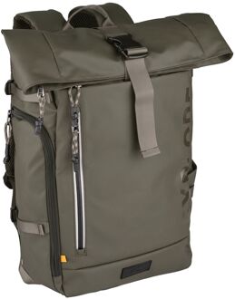 Camel Active Explore Rolltop laptop laptop rugzak L khaki Groen - H 51 x B 36 x D 14 cm