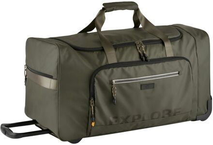 Camel Active Explore Wheeled Duffle khakireistas met wielen Groen - H 36 x B 67 x D 32 cm