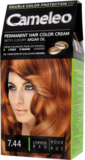 Cameleo_omega Permanent Hair Color Cream Trwale Koloryzuj?ca Farba Do W?osi?1/2w 7.44 Copper Red