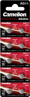 Camelion Alkaline Knoopcel AG11 / LR58, 1,5 Volt, 0% HG - 10 stuks