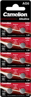 Camelion Alkaline knoopcel WG6 / LR69, 1,5 Volt, 0% HG - 10 stuks