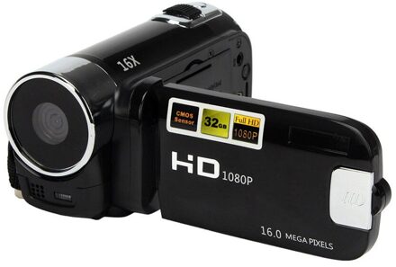 Camera Camcorders, 16MP High Definition Digitale Video Camcorder 1080P 2.7 Inch Tft Lcd-scherm 16X Zoom Draagbare zwart