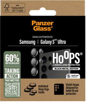 Camera Protector Hoops Optic Rings voor de Samsung Galaxy S25 Ultra - Zwart