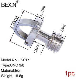 Camera schroef 3/8 quick release schroef dslr camera mount ingelaste ronde schroef voor statief monopod ball head quick release plaat 1stk LS017