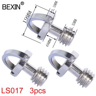 Camera schroef 3/8 quick release schroef dslr camera mount ingelaste ronde schroef voor statief monopod ball head quick release plaat 3stk LS017