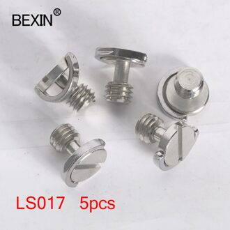 Camera schroef 3/8 quick release schroef dslr camera mount ingelaste ronde schroef voor statief monopod ball head quick release plaat 5stk LS017