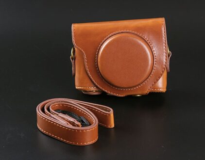 Camera Video Tas PU Case Cover voor Sony HX90 (DSC-HX90V) Camera HX90 bruin