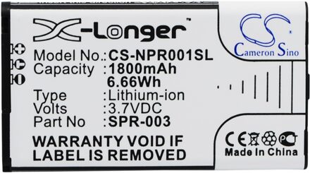 Cameron Sino 1800mAh Batterij SPR-003, SPR-A-BPAA-CO voor Nintendo 3 DSLL, DS XL , 3 DSLL, SPR-001