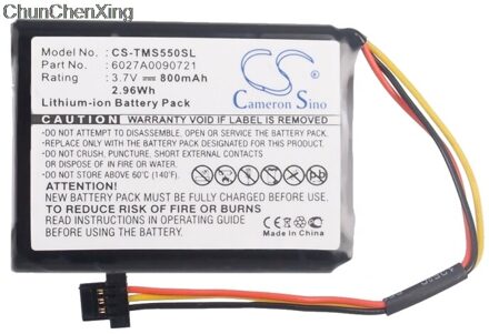 Cameron Sino 800 Mah Batterij Voor Tomtom 1EF0.017.03, 1ET0.052.09, 4EF0.017.00, 4EF00, Start 45, 45M, 45TM, 55, 55M, 55TM