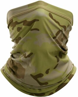 Camo Neck Gaiter Bandana Bivakmuts Gezicht Maskers Cooling Gezicht Cover Sjaal Ice Zijde 01 W346