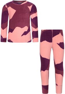 Camo Polar Fleece Base Layer Set voor kinderen/kinderen (Koraal) - 3-4J / 98-104cm