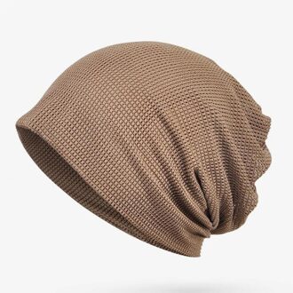 Camoland Casual Beanie Mannen Vrouwen Lente Zomer Lichtgewicht Dunne Hoed Helm Liner Katoen Sport Fietsen Hoed Ademend khaki