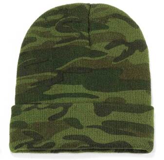 Camouflage Caps Voor Mannen En Vrouwen Gebreide Muts Ski Cap Zachte Handfeel Warm Hip Hop Mode Beanie Getrimd Hood toboggancap