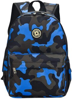 Camouflage Kind Rugzakken Kleuterschool Zakken Scholieren Leuke Afdrukken Oxford Rugzak Kids Bag Schooltassen 2 Maten blauw klein