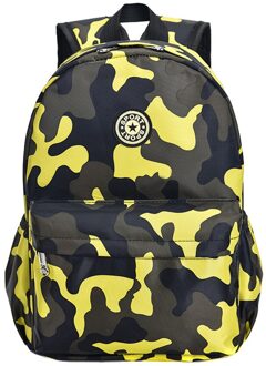 Camouflage Kind Rugzakken Kleuterschool Zakken Scholieren Leuke Afdrukken Oxford Rugzak Kids Bag Schooltassen 2 Maten geel groot