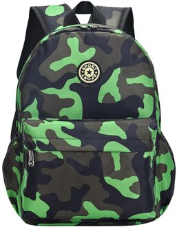 Camouflage Kind Rugzakken Kleuterschool Zakken Scholieren Leuke Afdrukken Oxford Rugzak Kids Bag Schooltassen 2 Maten groen groot