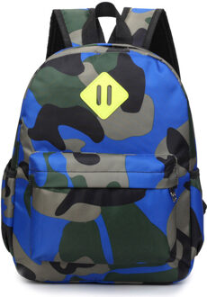 Camouflage Kinderen Rugzakken Kleuterschool Rugzak Scholieren Printing Rugzak Kids Book Bag School Tassen diep blauw