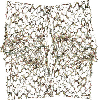 Camouflage leger net - 4x - decoratie - katoen - 240 x 100 cm - militair themafeest