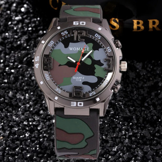 Camouflage Military Children Watch Silicone Soft Boy Gifts Army Green Kids Watches Quartz Sports Clock Casual Relogio Infantil