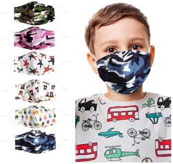 Camouflage Print Children Mask Reusable Mouth Mask Breathable Mouth Caps Washable Protective Mask Ear Hook Mouth Muffle masques