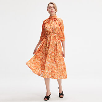 Camouflage print shirt jurk Oranje - M