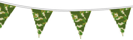 Camouflage vlaggenlijn 10 meter Multikleur